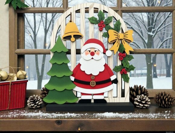 3D Layered Santa Tree SVG Review