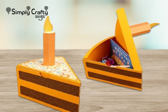 3D SVG Cake Slice Box for Birthday Campaigns