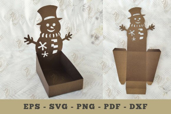 3D SVG Snowman Box Display: A Winter Graphic Design Asset Worth Considering