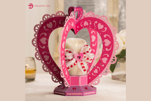 3D SVG Valentine Centerpiece for Local Business Branding