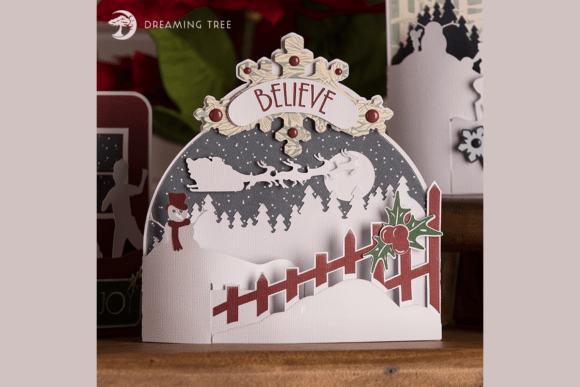 Believe Bendi Card SVG: A Thoughtful Embroidery Design for Seasonal Projects