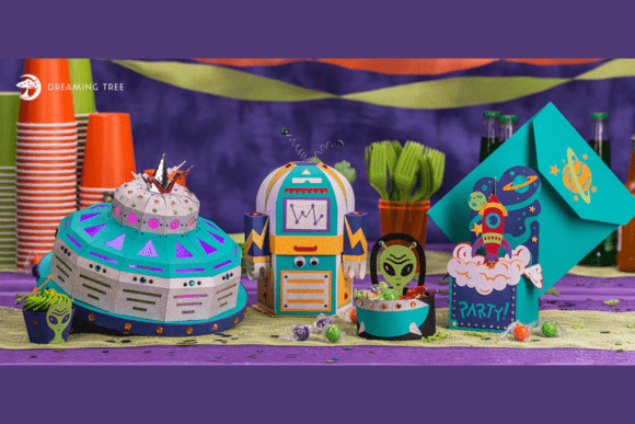 Celestial Celebration 3D SVG for Birthday-Themed Branding