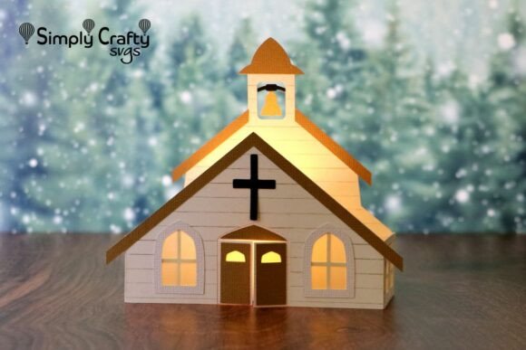 Church Box Card SVG – A 3D Design Asset for Festive and Themed Projects
