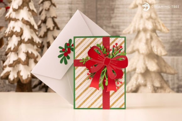 Glistening Gift Card SVG: A Festive 3D Design for Christmas Branding