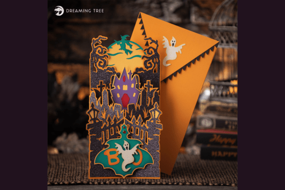 Halloween Cascade Card SVG: A 3D Spooktacular for Creative Projects