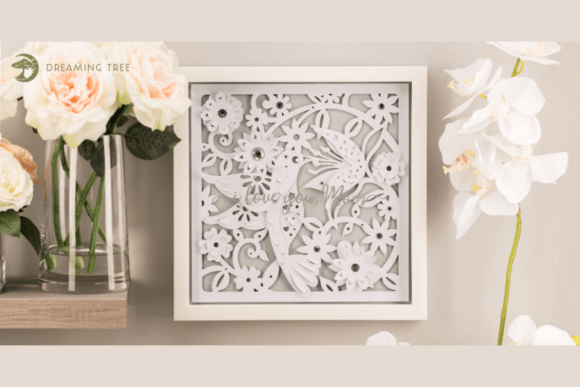 Hummingbird Paper Sculpture SVG: A 3D Design Asset for Mother’s Day Content