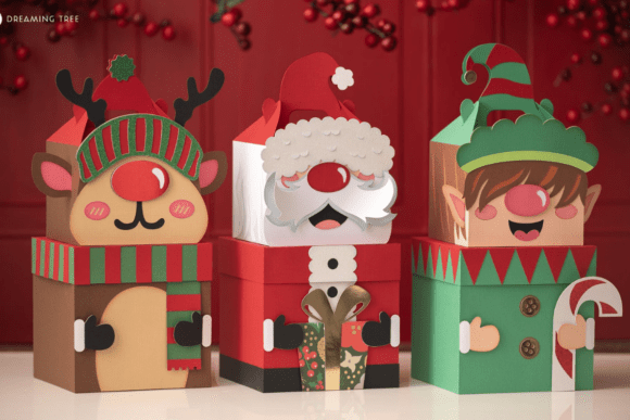North Pole Gnomes Gift Boxes SVG Bundle Review