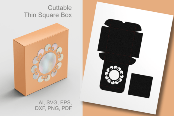 Petals Around Window Thin Square Box SVG: A 3D SVG Review for Gift Boxes