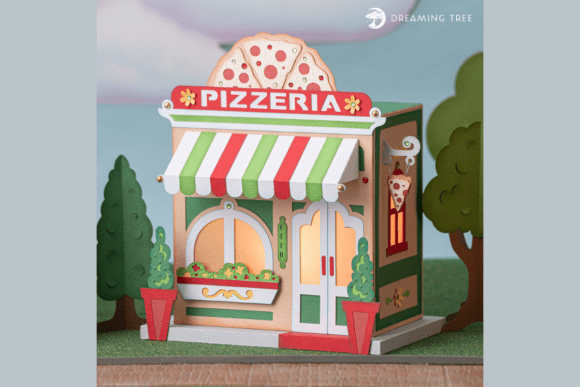 Pizzeria SVG: A 3D Ornamental Design for Creative Content