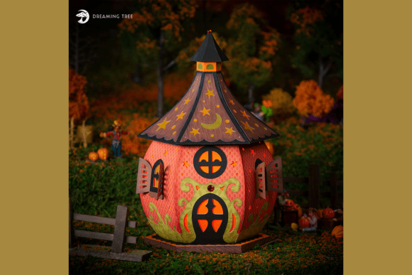 Pumpkin Place SVG: A Festive 3D Design for Halloween Branding