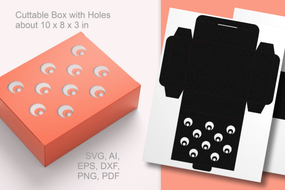 Retro Style Dots Rectangular Favor Box 3D SVG Shapes Review