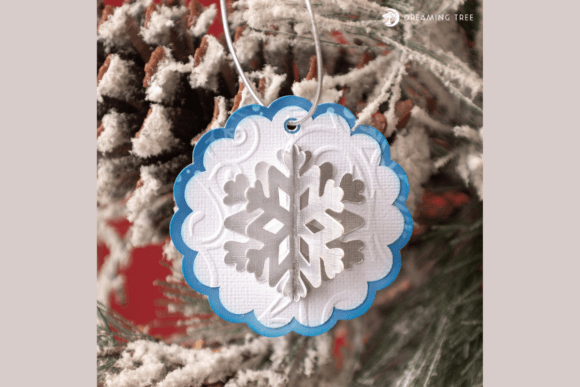 Snowflake Gift Tag 3D SVG – A Freebie for Festive Digital Products